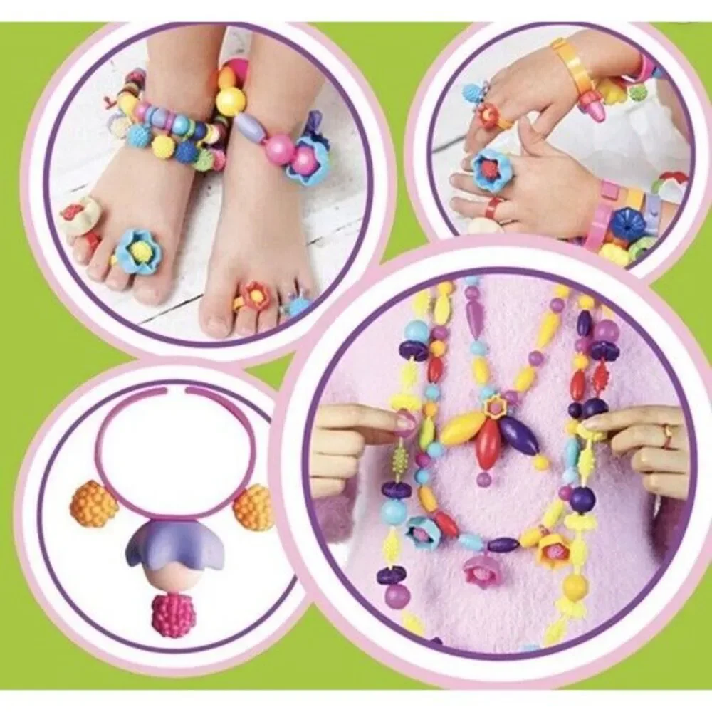 Multi-Color Interlocking Beads Assorted Sizes & Colors Create Assemble Kids‎